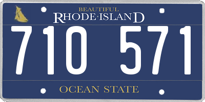 RI license plate 710571