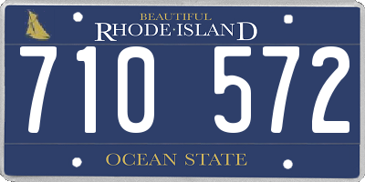 RI license plate 710572
