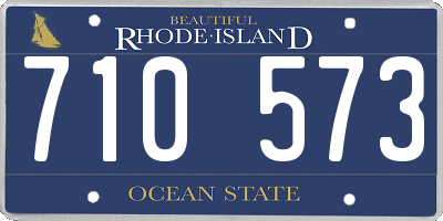 RI license plate 710573