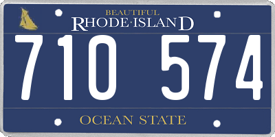 RI license plate 710574