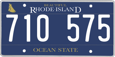 RI license plate 710575