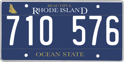 RI license plate 710576