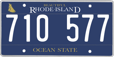 RI license plate 710577