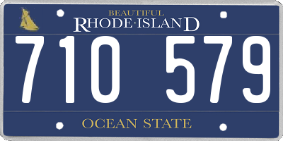RI license plate 710579