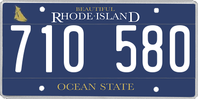 RI license plate 710580