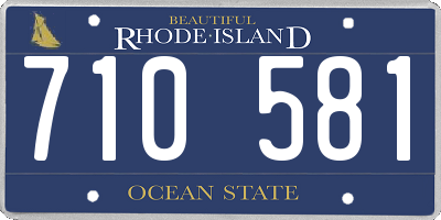 RI license plate 710581