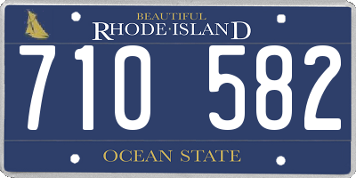 RI license plate 710582