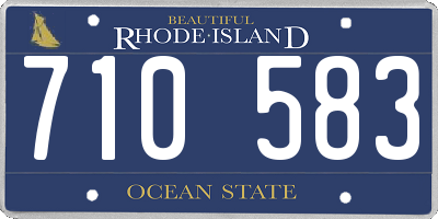 RI license plate 710583