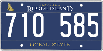 RI license plate 710585