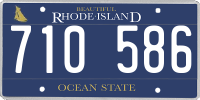RI license plate 710586