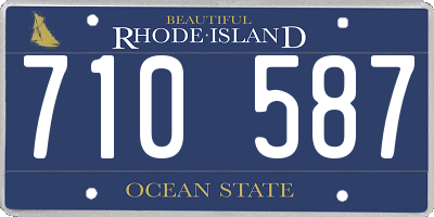 RI license plate 710587