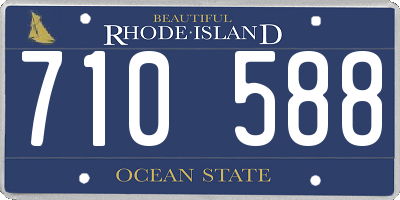 RI license plate 710588