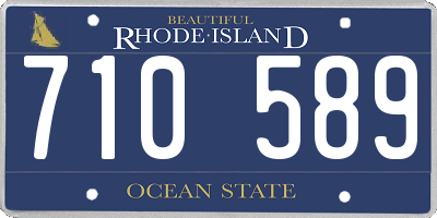 RI license plate 710589