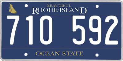 RI license plate 710592