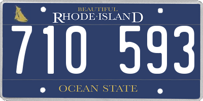 RI license plate 710593