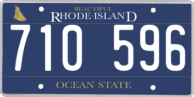 RI license plate 710596