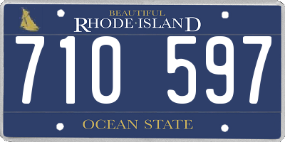 RI license plate 710597
