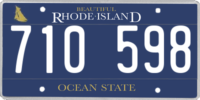 RI license plate 710598