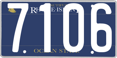 RI license plate 7106