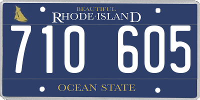RI license plate 710605