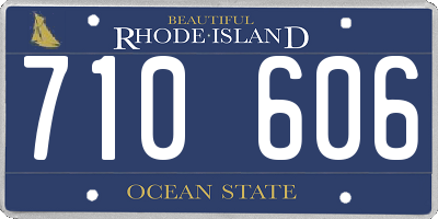RI license plate 710606