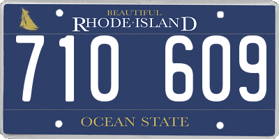 RI license plate 710609
