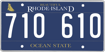 RI license plate 710610