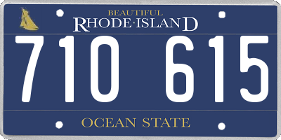 RI license plate 710615