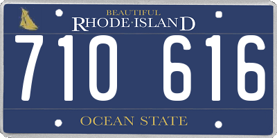 RI license plate 710616