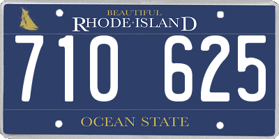 RI license plate 710625