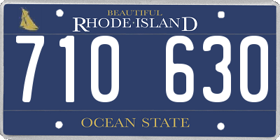 RI license plate 710630