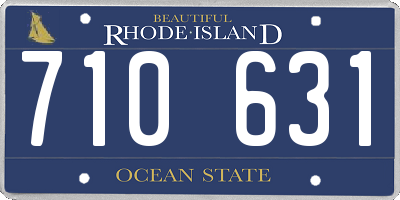 RI license plate 710631