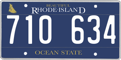 RI license plate 710634