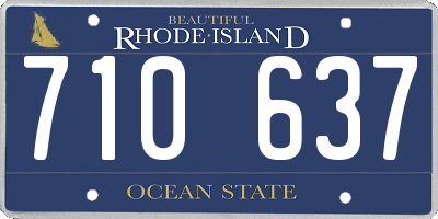 RI license plate 710637