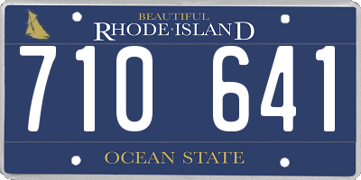 RI license plate 710641