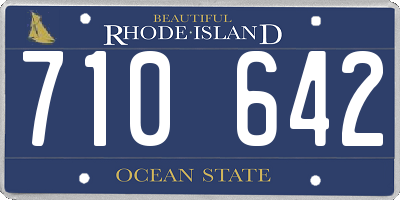 RI license plate 710642