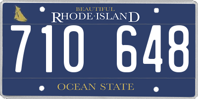 RI license plate 710648