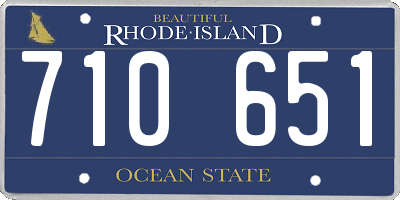 RI license plate 710651
