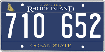 RI license plate 710652