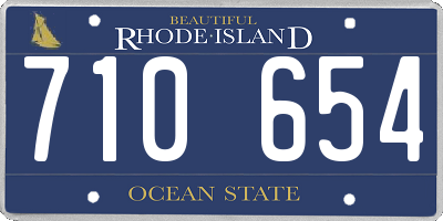 RI license plate 710654