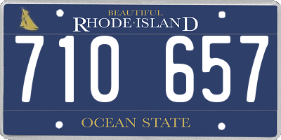 RI license plate 710657