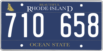 RI license plate 710658