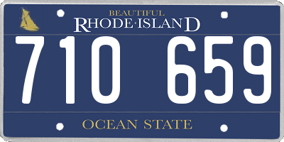RI license plate 710659