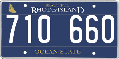 RI license plate 710660