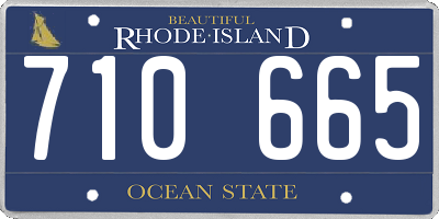 RI license plate 710665