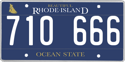RI license plate 710666