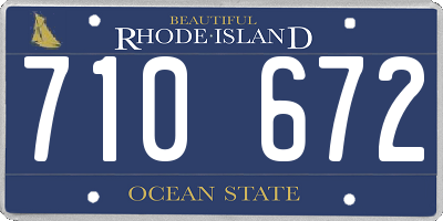 RI license plate 710672