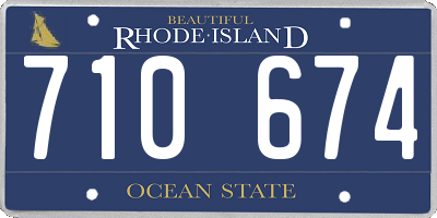 RI license plate 710674