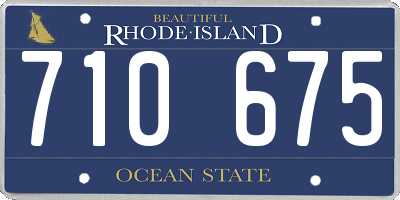RI license plate 710675