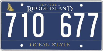 RI license plate 710677